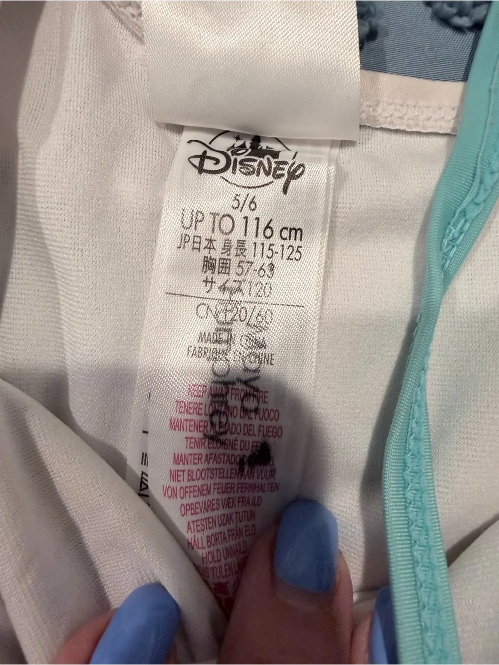 Disney Mickey & Minnie One Shoulder Swimsuit Girls Size 5/6 Summer Beach